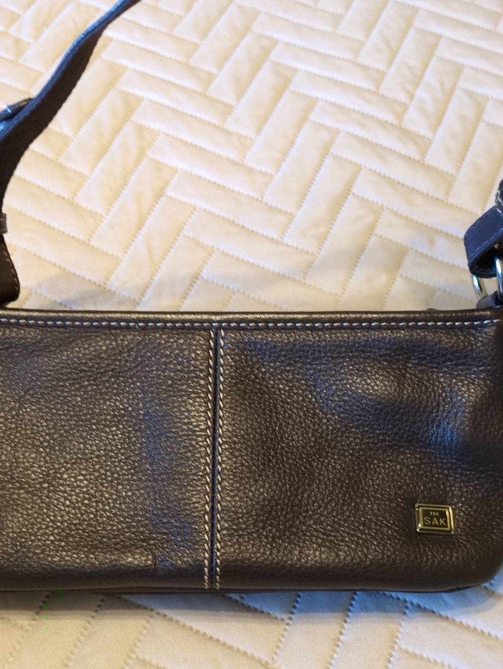 The Sak Black Pebbled Leather Shoulder Bag